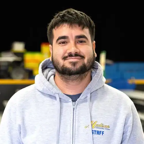 man with beard smiling