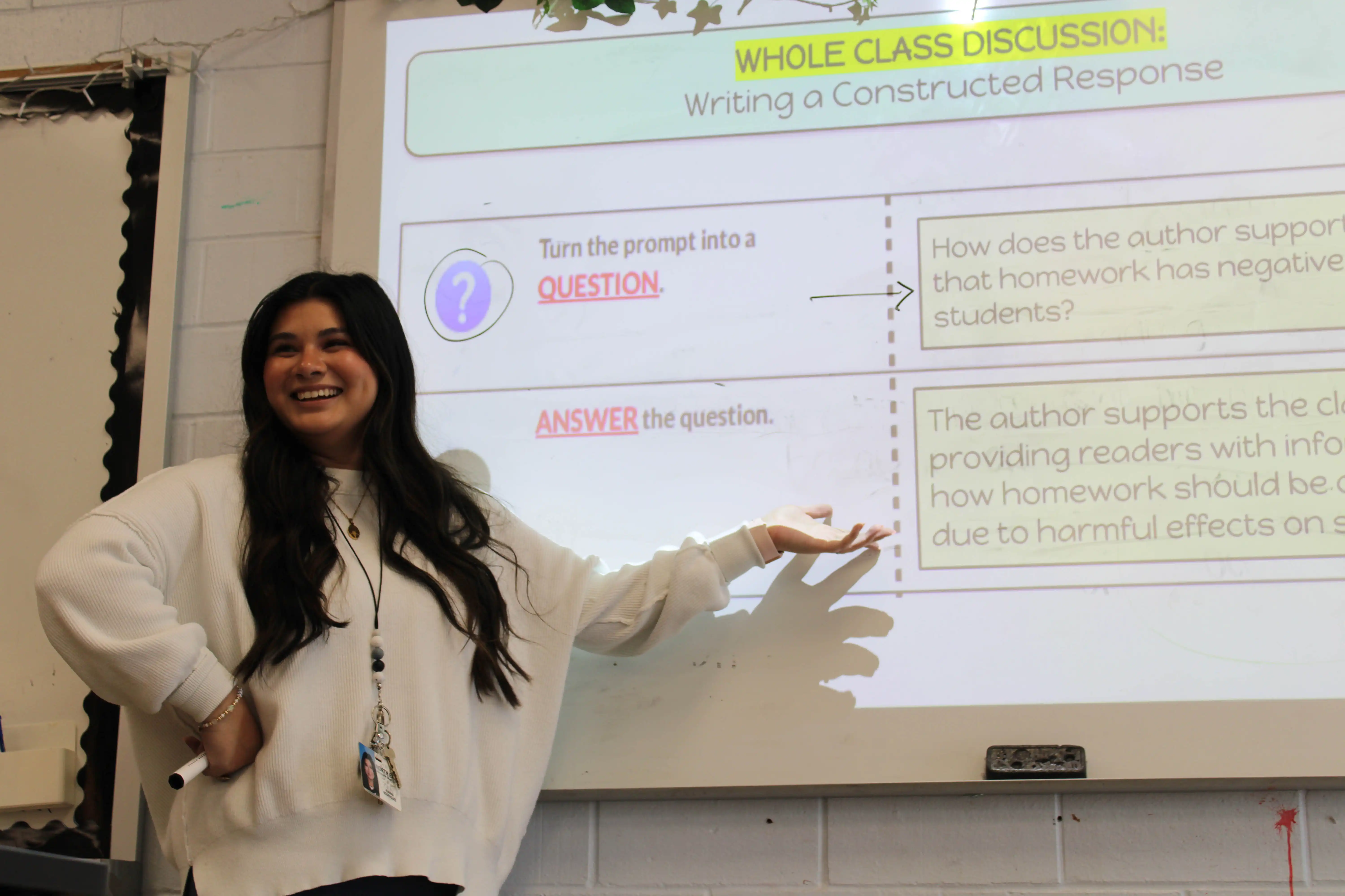 Teacher in a classroom