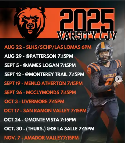 2025 Varsity/JV Football Schedule