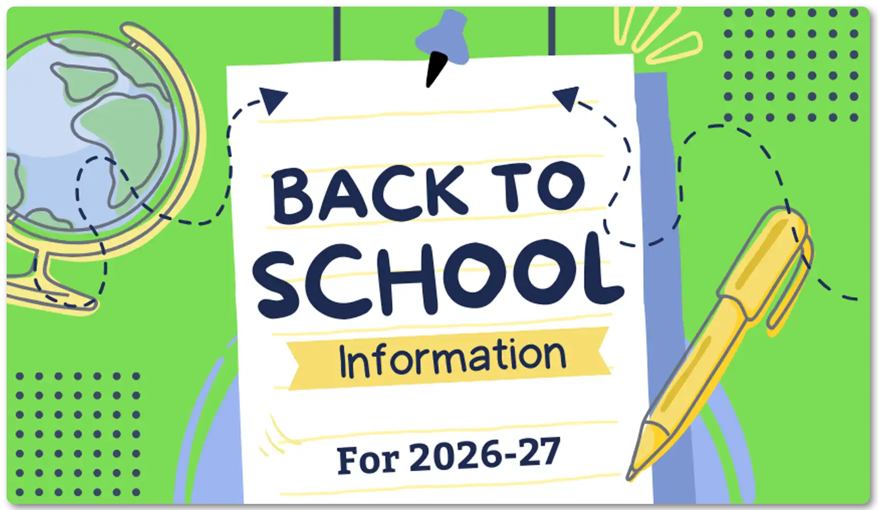 Back to School Information for 2026-27