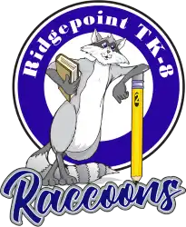 ridgepoint tk-8 raccoons school logo.