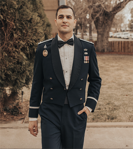 Man in military uniform