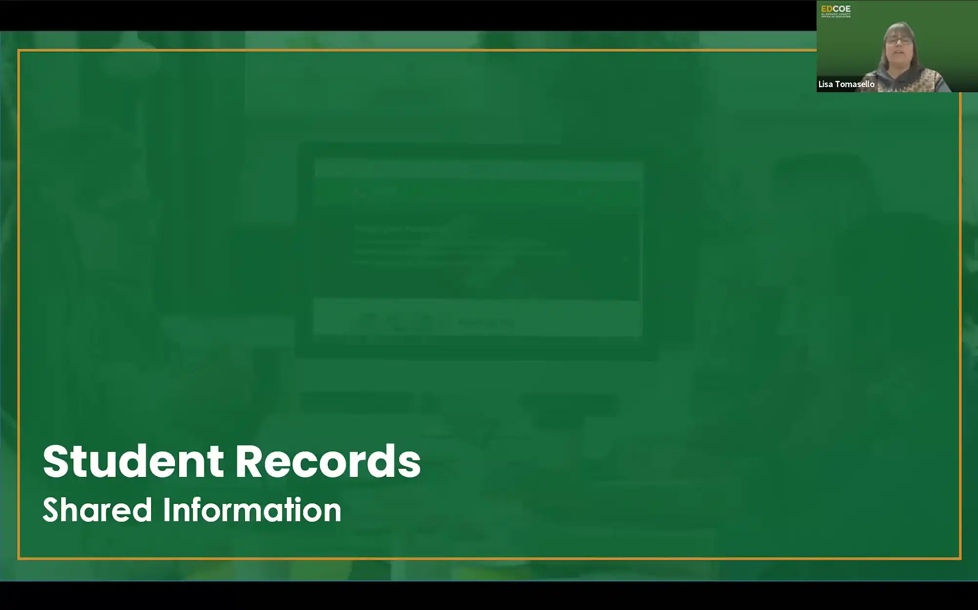 SEIS For Case Managers Part 2 - Module 2 - Student Records vs. Student Forms & Shared Information