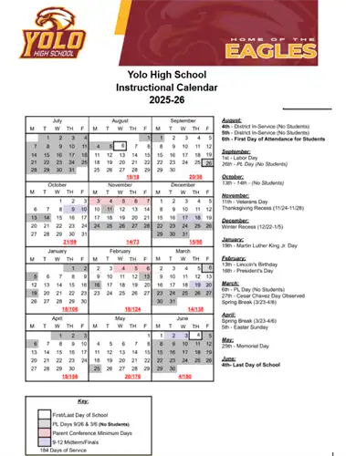 Instructional Calendar 2025-26