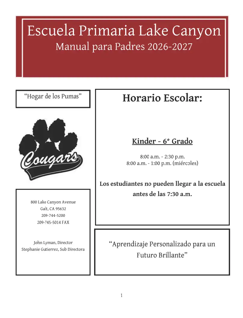Parent Handbook Span 26-27