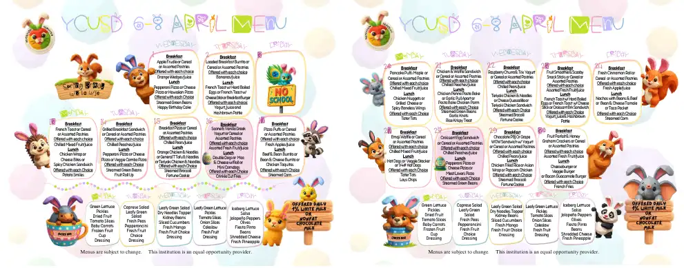 6-8 April 2026 Menu Consolidated