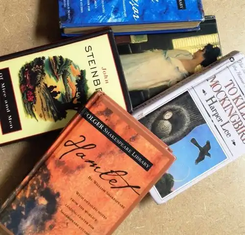 image of classic books - Hamlet, Of mice and men , to kill a mocking bird