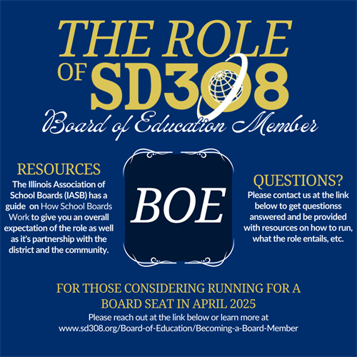 The role of SD308 Board of Education Member