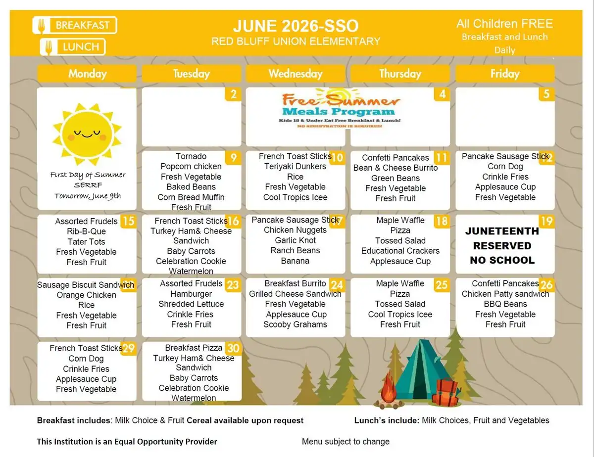 JUNE SSO Menu 2026