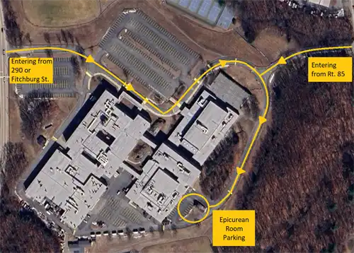 parking map for epicurean restaurant