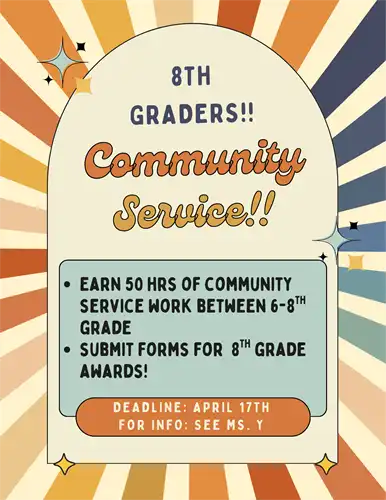 Community Service flyer