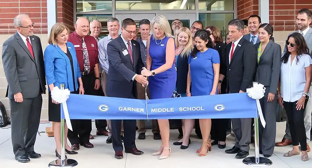 Garner Middle School celebrates new facilities with ribbon cutting 