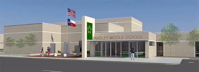 Rendering of Bradley MS Additions and Renovations Project.