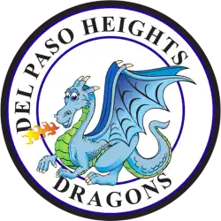del paso heights dragons school logo.