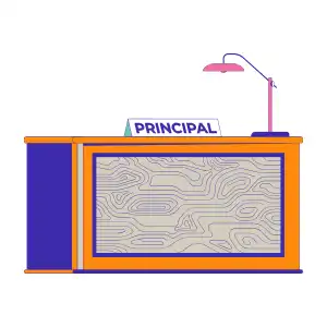 Principal's desk graphic