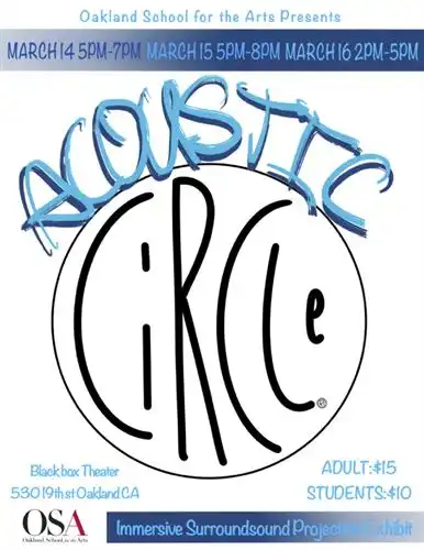 White background with text acoustic circle