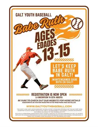 Galt Youth Baseball Flyer