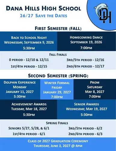 Save the Dates 2026/2027