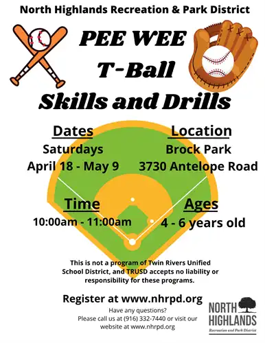 NHRPD Pee Wee T-Ball Flyer Spring 2026