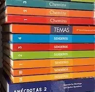 stacks of school books