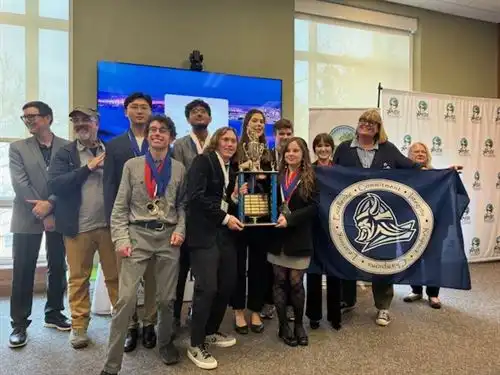 Pleasant Valley High School's Academic Decathlon team