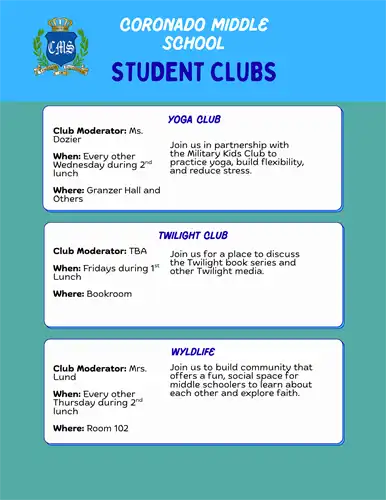 Yoga Club, Twilight Club, Wyldlife Club