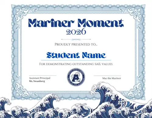 Mariner Moment Certificate