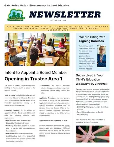 September 2026 Newsletter