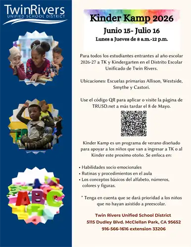 Kinder Kamp 2026 Spanish Flyer