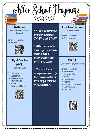 After School Programs Summary 2026-2027