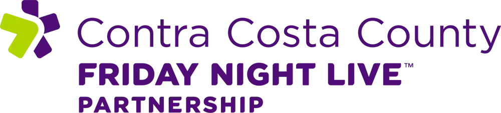 green & purple logo for Friday Night Live