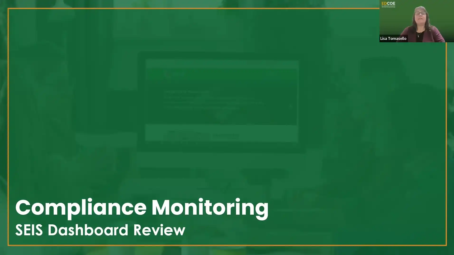 SEIS Compliance Management For District Level Users - Module 5 - SEIS Dashboard Review