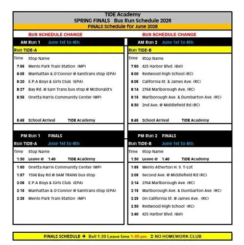 bus schedule