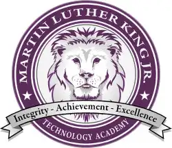 martin luther king junior technology academy lions school logo.