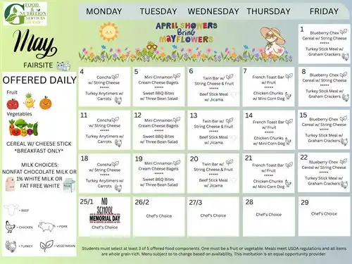 May 2026 Fairsite Menu