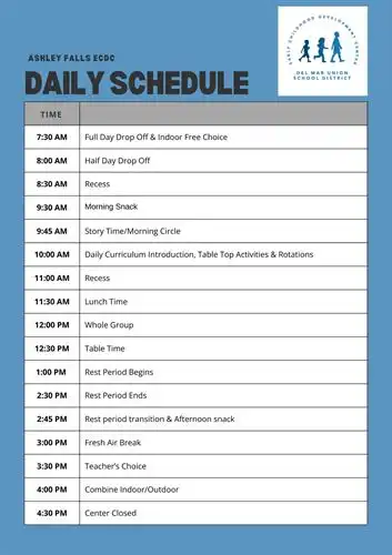 Daily schedule