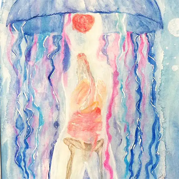 student drawing