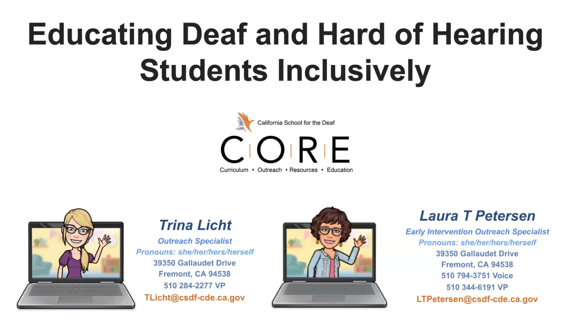 Day 1 - Educating Deaf and Hard of Hearing Students Inclusively
