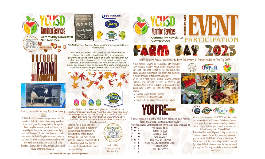 YCUSD Nutrition Services 4th Quarter Community Newsletter