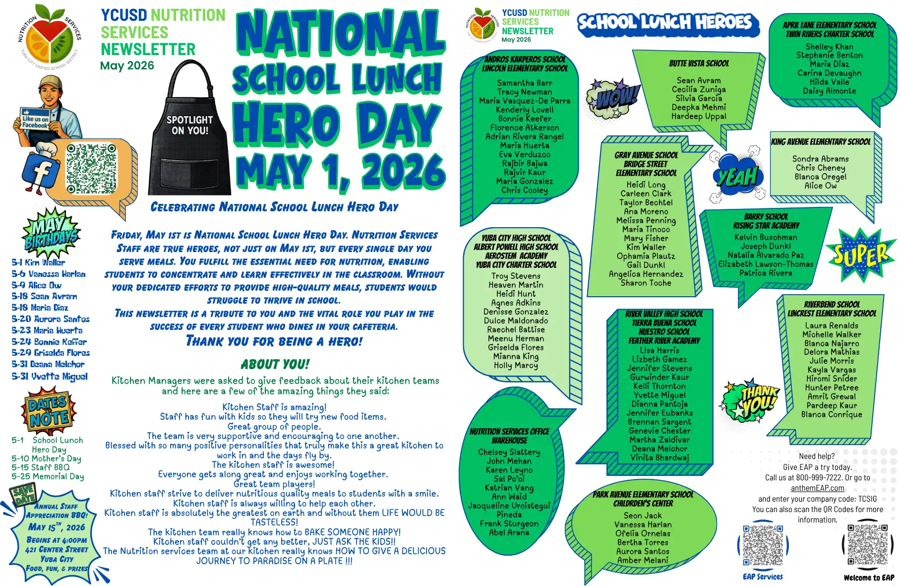 May 2026 Nutrition Services Staff Newsletter