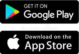 Google play store and App store logos