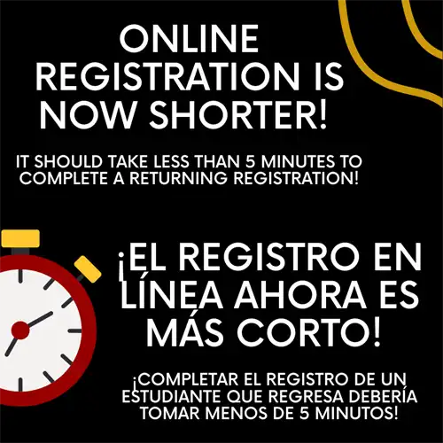 Online registration flyer