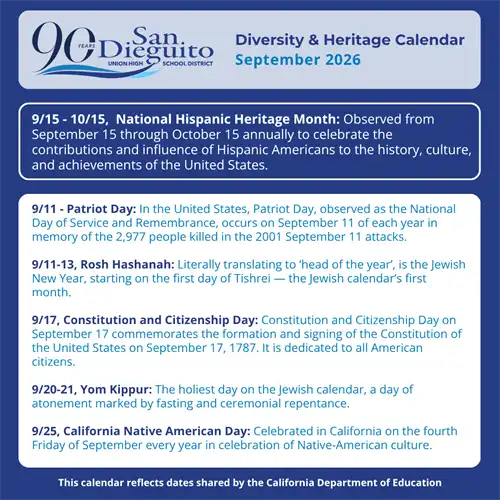 Sept. heritage calendar