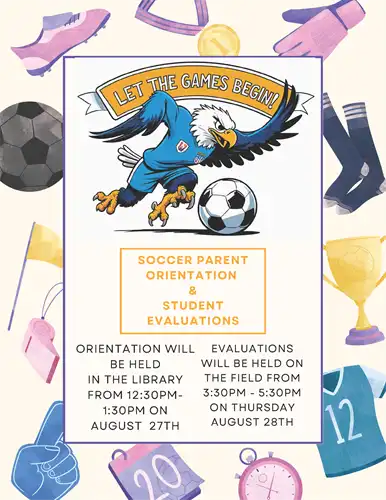 Soccer flier with information