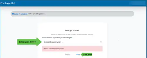 Employee Hub Select District