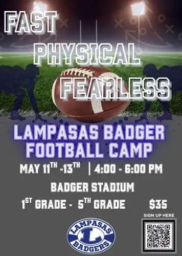 Football youth camp flyer