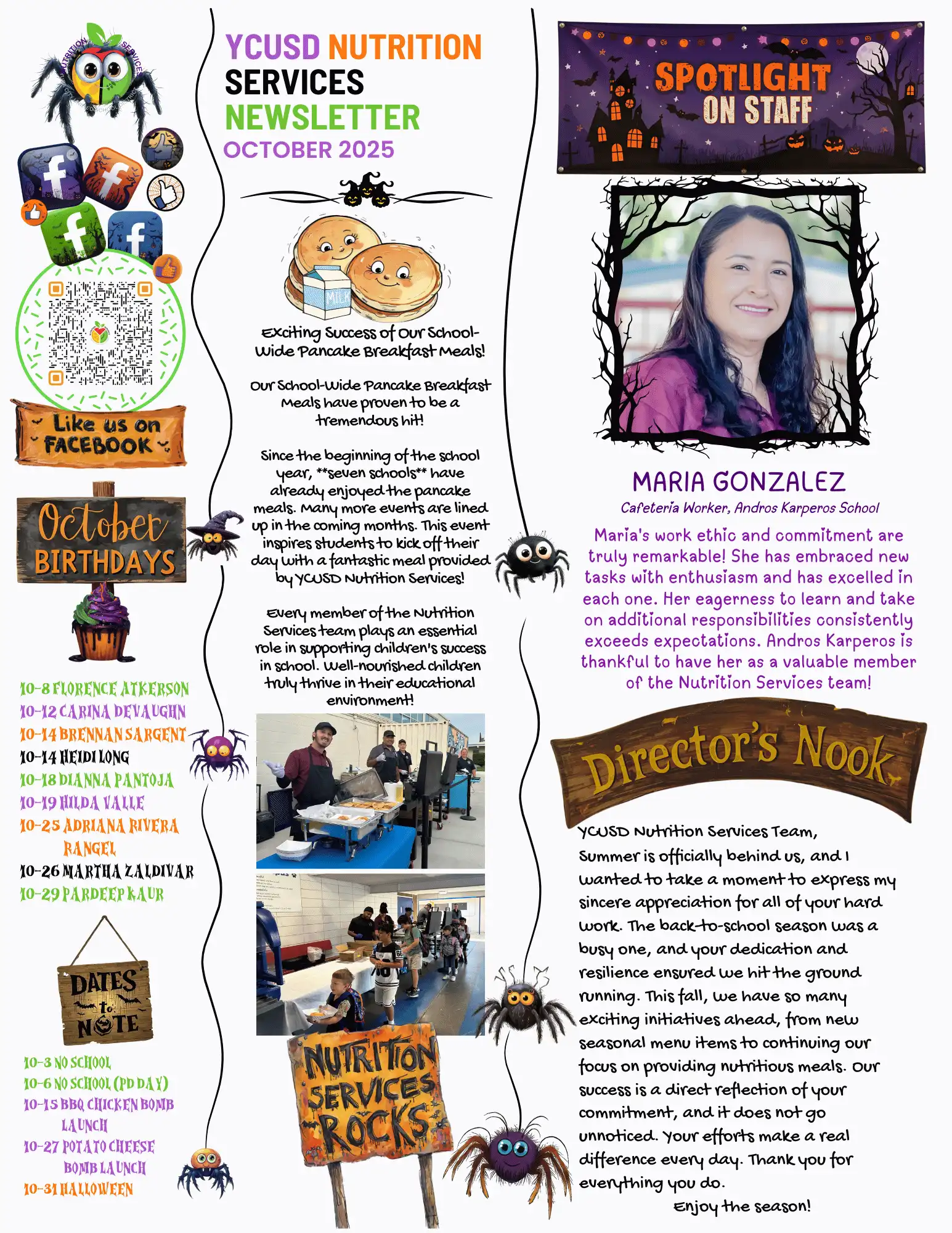 YCUSD Nutrition Services October 2025 Newsletter