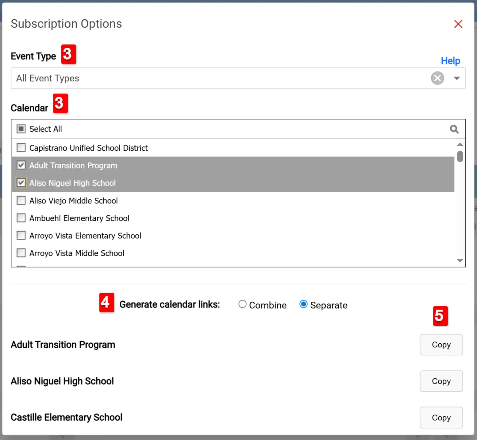 Text are highlighted to show the steps .