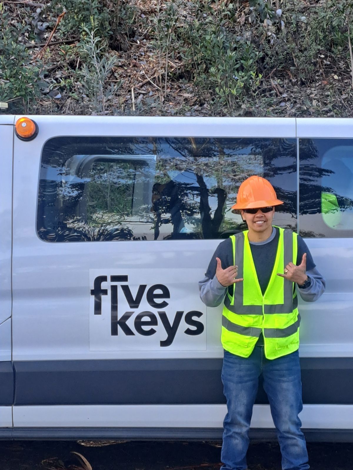 Worker in safety gear