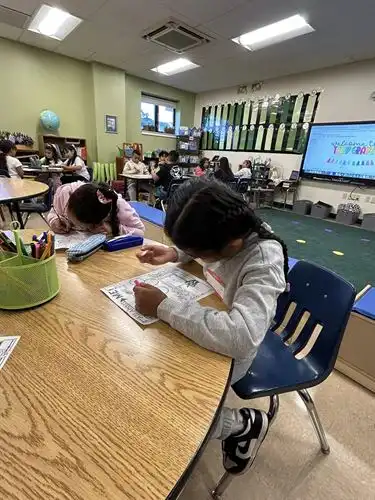 Students at table